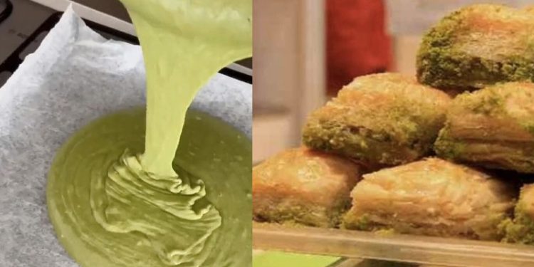 Baklavada fıstık yerine yeşil sebze dönemi