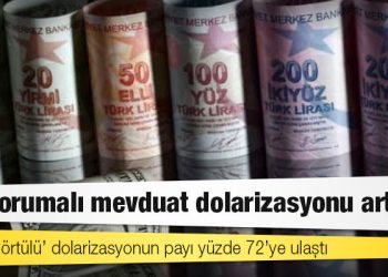 Bankalardaki mevduatın yüzde 72’si ya döviz ya da dövize endeksli