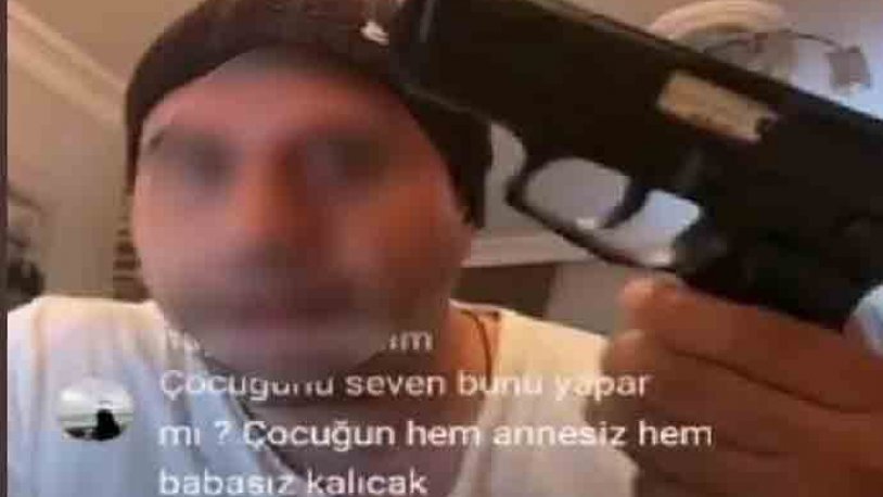 Boşanma aşamasında olduğu kadını canlı yayında silahla tehdit etti, 'blöf yaptım' dedi