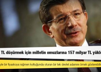 Davutoğlu: 'Doları 1 TL düşürmek için milletin omuzlarına 157 milyar TL yüklediniz'