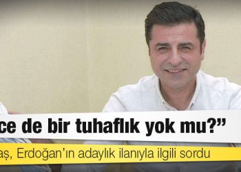 Demirtaş, Erdoğan’ın adaylık ilanıyla ilgili sordu: Sizce de bir tuhaflık yok mu?