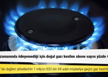 Faturasını zamanında ödeyemediği için doğal gazı kesilen abone sayısı yüzde 42 arttı