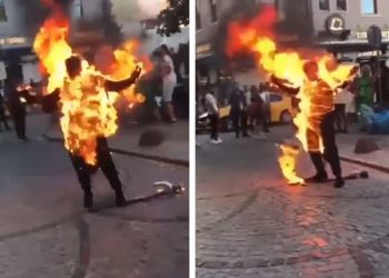 Galata’da kendini ateşe veren genç hayatını kaybetti