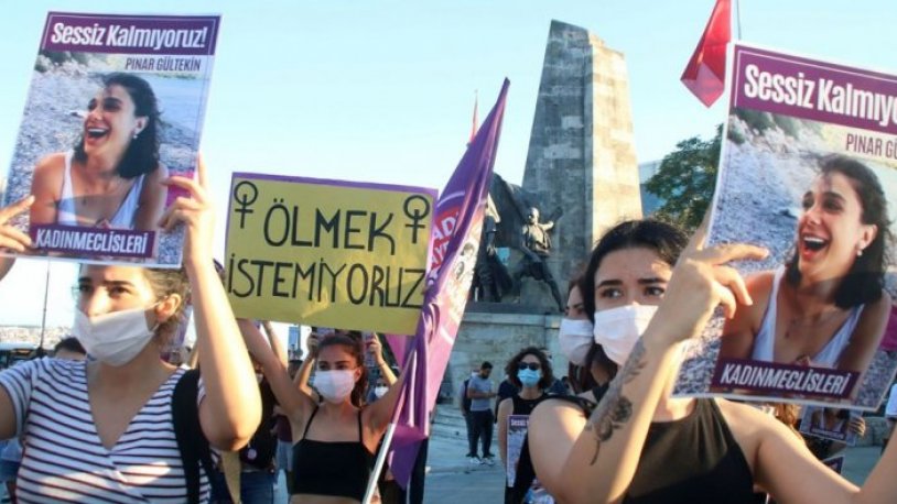 Kadınlar, Pınar Gültekin'in katiline verilen 'haksız tahrik indirimi'ni protesto etmek için sokağa çıkıyor