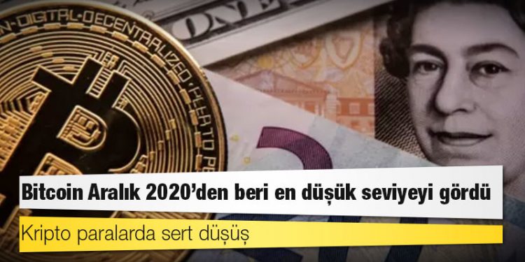 Kripto paralarda sert düşüş: Bitcoin Aralık 2020'den beri en düşük seviyeyi gördü