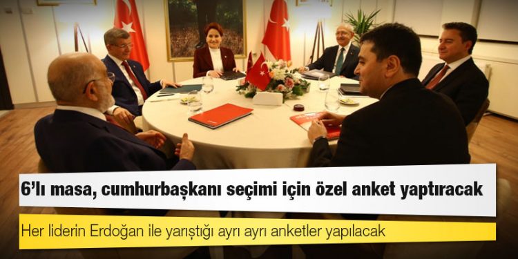 Kulis: 6’lı masa, cumhurbaşkanı seçimi için özel anket yaptıracak