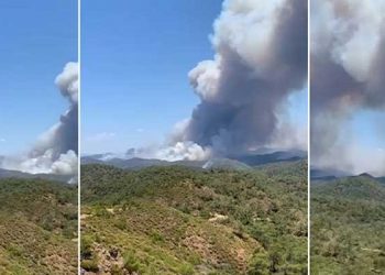 Marmaris Bördübet'teki yangından son görüntüler: "Yangın çok büyük, daha çok helikopter lazım"