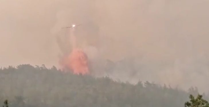 Marmaris’teki yangına 20 helikopter ve 14 uçakla müdahale başladı