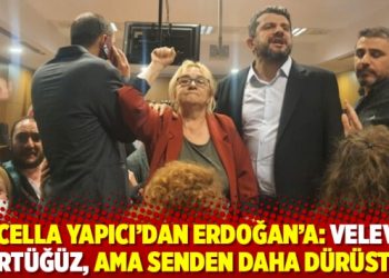 M&uuml;cella Yapıcı'dan Erdoğan&rsquo;a: Velev ki s&uuml;rt&uuml;ğ&uuml;z, ama senden daha d&uuml;r&uuml;st&uuml;z