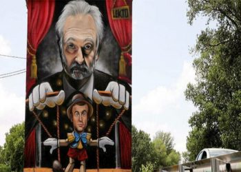 Pinokyo Macron grafitisi kaldırıldı