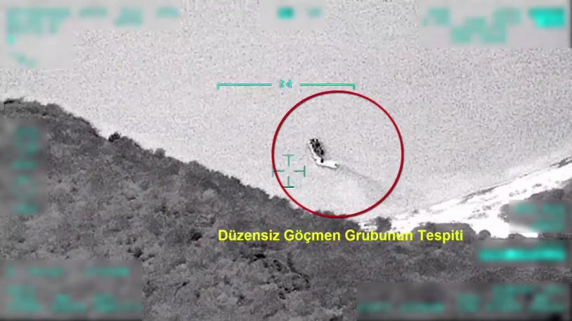 Süleyman Soylu, Ege Denizi’ndeki kaçak göçmenlerin İHA ile tespit edilme anlarını paylaştı