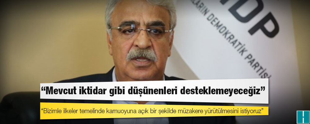 Sancar: Mevcut iktidar gibi düşünenleri desteklemeyeceğiz