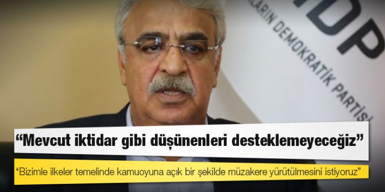 Sancar: Mevcut iktidar gibi düşünenleri desteklemeyeceğiz