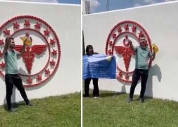 Sağlık Bakanlığı’na tepki gösteren SMA’lı bebeğin babası kendini yakmaya çalıştı