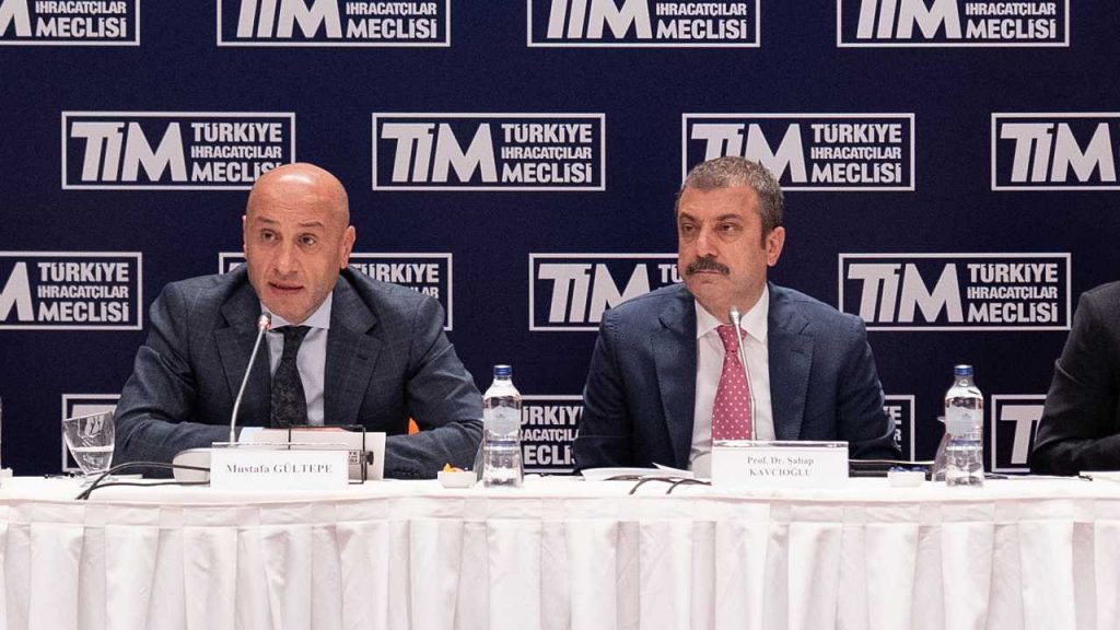 TCMB Başkanı Şahap Kavcıoğlu,  ihracatçı temsilcileri ile buluştu