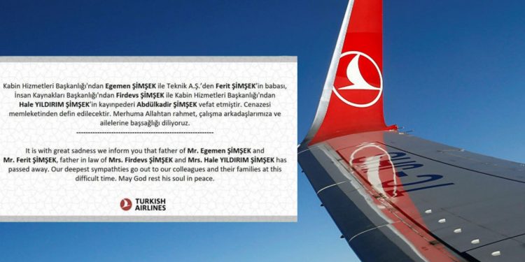 THY’den taziye açıklaması: Kurumuzda çalışırken tanışıp yuva kuran çok arkadaşımız var