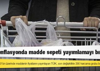 TÜİK, enflasyonda madde sepeti yayımlamayı bıraktı