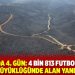 Yangında 4. gün: 4 bin 813 futbol sahası büyüklüğünde alan yandı