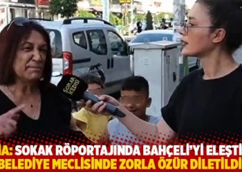 İddia: Sokak r&ouml;portajında Bah&ccedil;eli'yi eleştirdi, belediye meclisinde zorla &ouml;z&uuml;r diletildi