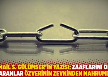 İsmail S. G&uuml;l&uuml;mser'in yazısı: Zaaflarını &ouml;ne &ccedil;ıkaranlar &ouml;zverinin zevkinden mahrumdur