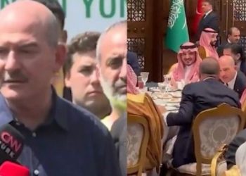 ‘3 gündür 3-4 saatlik uykuyla duruyoruz’ diyen Soylu Saray’daki ziyafetteymiş