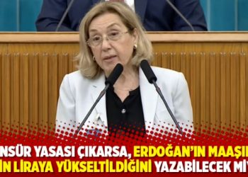 &lsquo;Sans&uuml;r yasası &ccedil;ıkarsa, Erdoğan&rsquo;ın maaşının 141 bin liraya y&uuml;kseltildiğini yazabilecek miyiz?&rsquo;