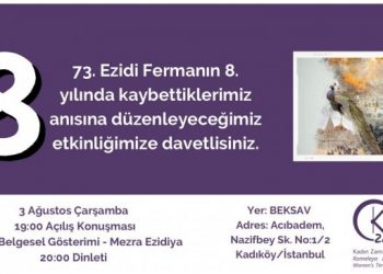 Kadın Zamanı Derneği 3 Ağustos’ta Êzidî kadınları anacak