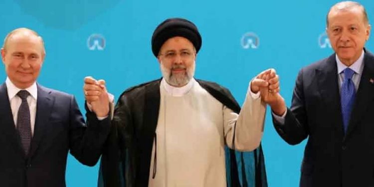 Almanya'dan Erdoğan'ın Putin ve Reisi ile Tahran'da verdiği poza tepki: En hafif tabirle meydan okumadır!