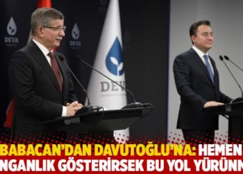 Babacan'dan Davutoğlu'na: Hemen alınganlık g&ouml;sterirsek bu yol y&uuml;r&uuml;nmez