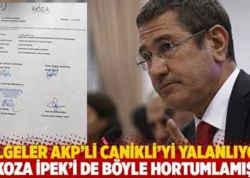 Belgeler AKP'li Nurettin Canikli'yi yalanlıyor! Koza İpek&rsquo;i de b&ouml;yle hortumlamış