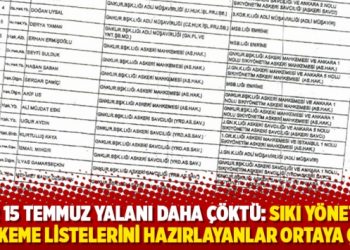 Bir 15 Temmuz yalanı daha &ccedil;&ouml;kt&uuml;: Sıkı y&ouml;netim mahkeme listelerini hazırlayanlar ortaya &ccedil;ıktı