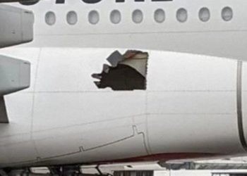 Dubai'den kalkan uçak, 14 saat boyunca yan tarafındaki delikle uçtu