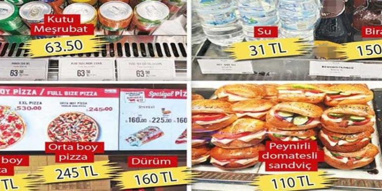 Havalimanındaki yiyecek ve içecek fiyatları dudak uçuklattı: Su 31 lira, büyük boy pizza 530 lira