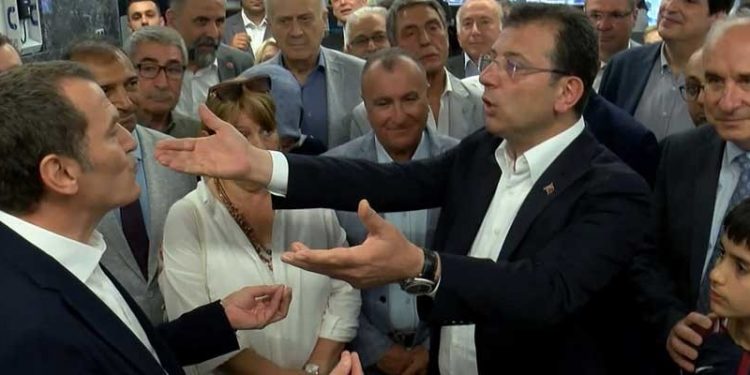 İBB Başkanı İmamoğlu ile Zeytinburnu Belediye Başkanı Arısoy arasında tartışma çıktı; "Sen AKP'lisin diye seninle konuşmuşlar"