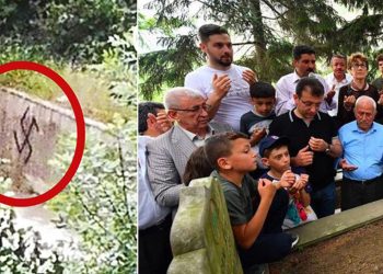İmamoğlu’nun aile mezarlığına gamalı haç çizildi