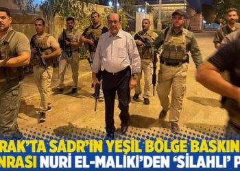 Irak&rsquo;ta Sadr&rsquo;ın Yeşil B&ouml;lge baskını sonrası Nuri el-Maliki&rsquo;den &lsquo;silahlı&rsquo; poz