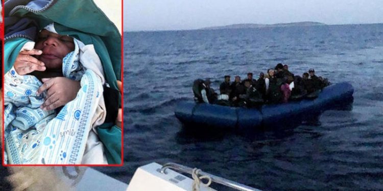 Kamerunlu kadın, Yunanistan'a geçmek isterken botta doğum yaptı