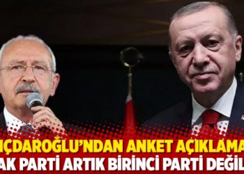 Kılı&ccedil;daroğlu'ndan anket a&ccedil;ıklaması: AK Parti artık birinci parti değil