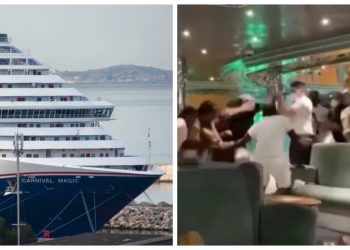 Kruvaziyer gemisinde aldatmayla başlayan kriz: Üçlü ilişkinin ortaya çıktığı kavgaya 60 kişi dâhil oldu