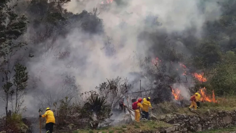 Peru'da Macchu Picchu'yu tehdit eden yangın, 3 günün sonunda kontrol altına alınabildi