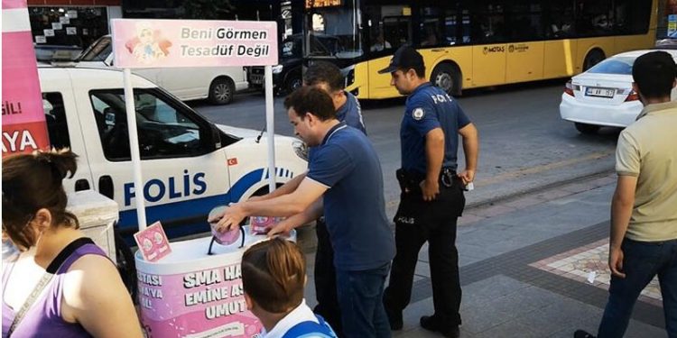 SMA'lı Emine Asya için konulan bağış kutusunu çaldı