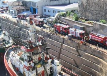 Tarihi Haliç Tersanesi'nde yangın