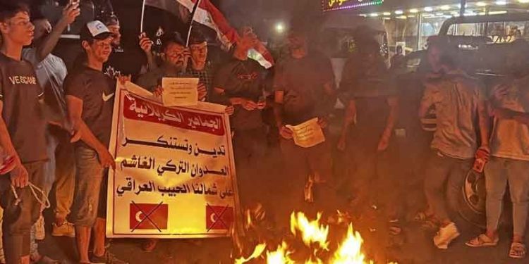 Türkiye karşıtı protestolar yayılıyor: Kerkük’te Türk bayrağı yerine Irak bayrağı asıldı