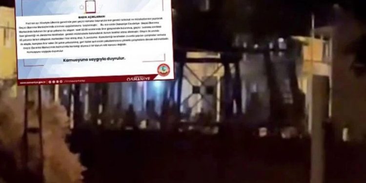 Valilik açıkladı: Osmaniye'de geçici barınma merkezinden kaçanlar oldu