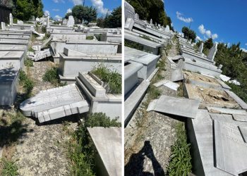 Yahudi mezarlığına çirkin saldırı; mezar taşları tahrip edildi