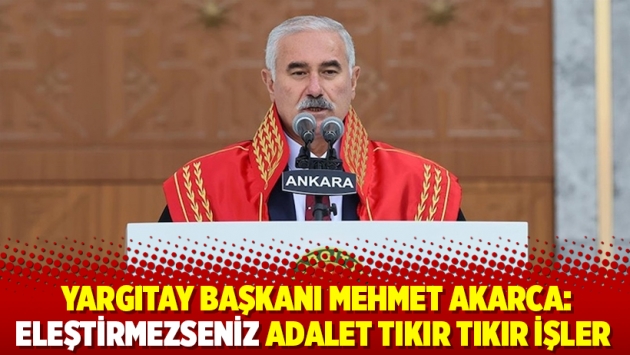 Yargıtay Başkanı Mehmet Akarca: Eleştirmezseniz adalet tıkır tıkır işler