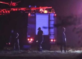 Yunanistan'da "tehlikeli kargo" taşıyan uçak düştü, patlamalar saatlerce devam etti