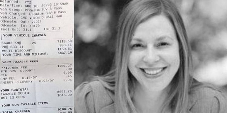 3 gün araç kiralayan kadına, 36 bin kilometre yol yaptığı gerekçesiyle 8 bin dolar fatura çıkarıldı