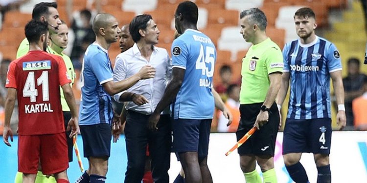 Adana Demirspor Teknik Direktörü Montella ile Balotelli tartıştı