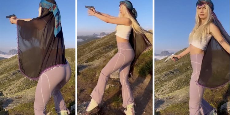 Aleyna Tilki ‘Bang Bang’ notuyla silahlı atış görüntülerini paylaştı